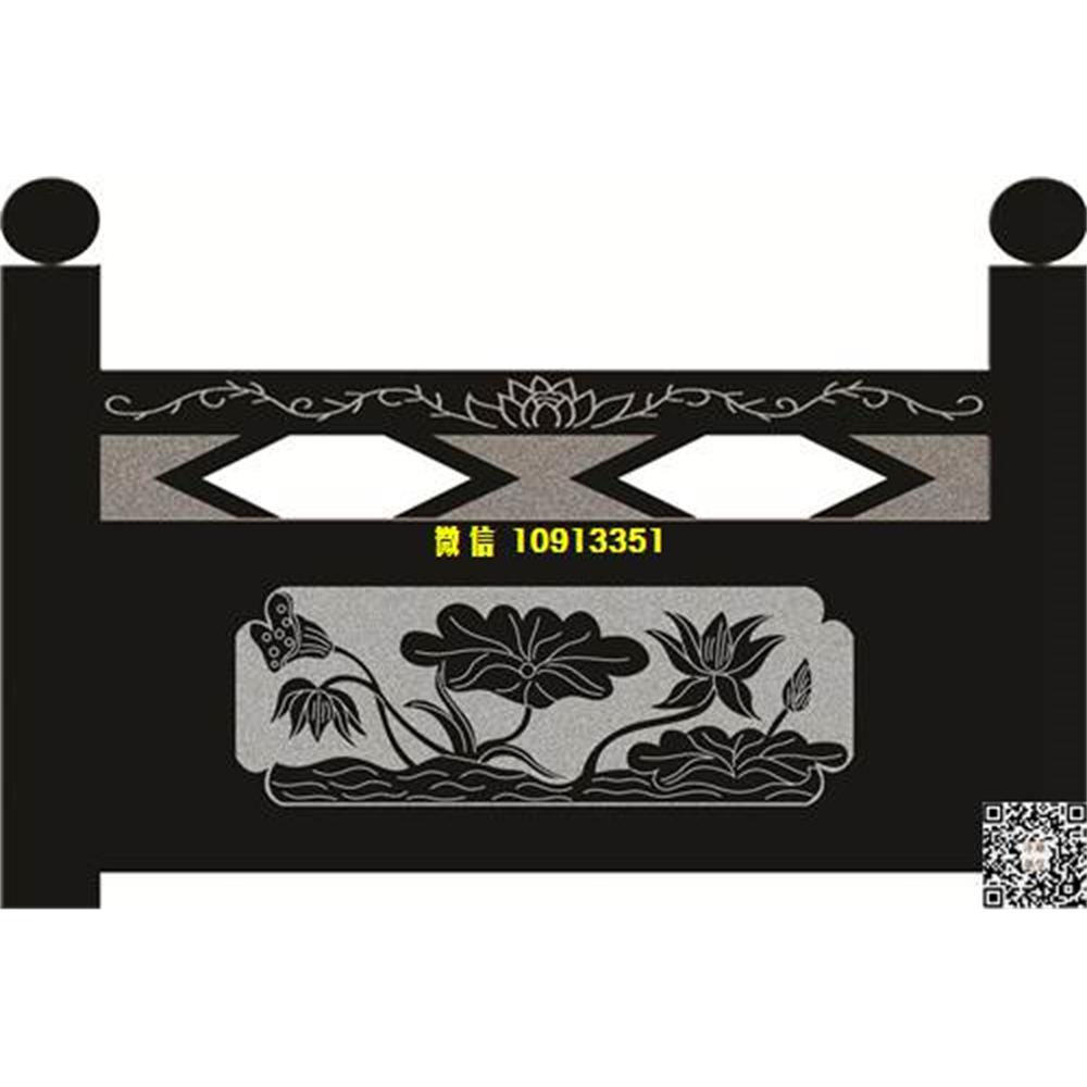 精雕图31荷花栏板精雕图线雕图线条图单线铣底图_电脑雕刻plt文泰矢量图精雕图浮雕图